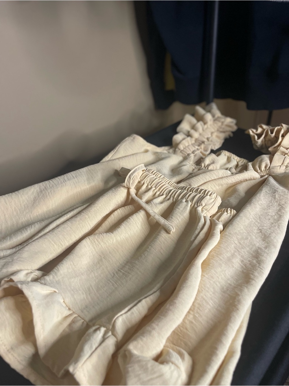 Yellow Ruffled PJ Set